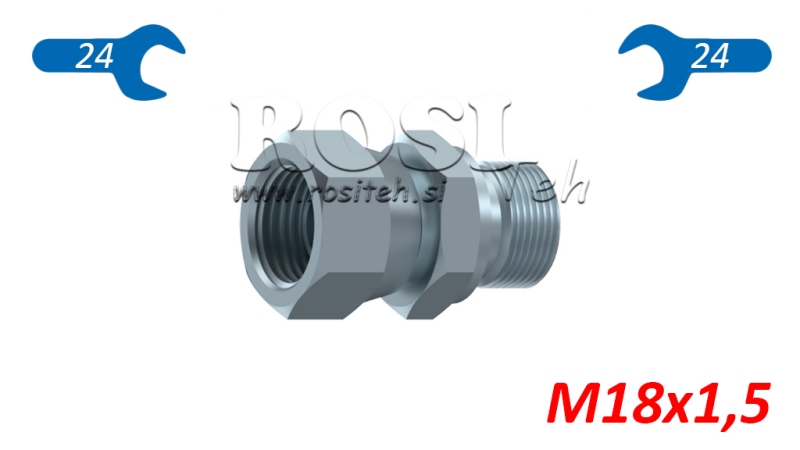 HYDRAULISCHE DOPPELSCHRAUBE- DREHENDE MUTTER M18x1,5