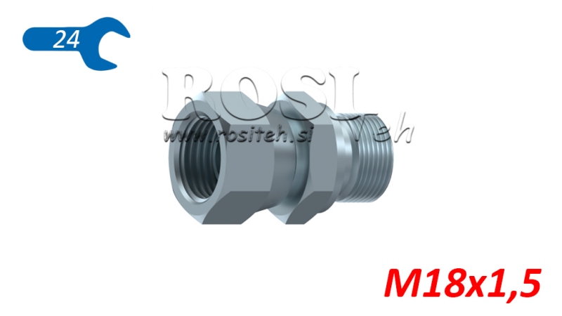HYDRAULISCHE DOPPELSCHRAUBE- DREHENDE MUTTER M18x1,5