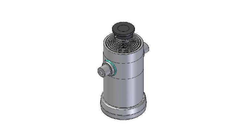 9034S -TELESCOPISK CYLINDER STANDARD/KUGLE 9 TRIN SLAG 3157 DIAMETER 270