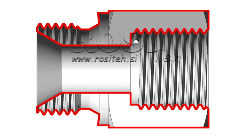 HYDRAULIKADAPTER MÄNNLICH-WEIBLICH 1/2-22x1,5
