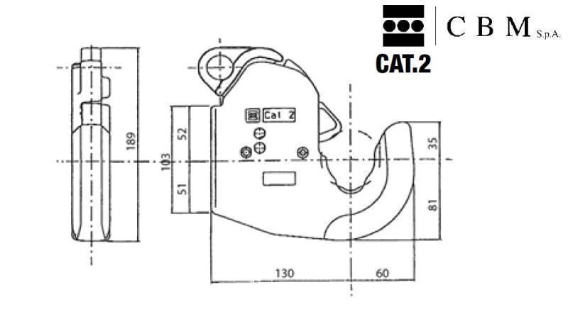 GANCIO AUTOMATICO DELL'IMPIANTO IDRAULICO DEL SUPPORTO DEL TRATTORE CAT.2 CBM