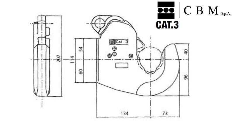 AUTOMATISCHER ANSCHWEIßHAKEN FÜR UNTERLENKER KAT.3 CBM