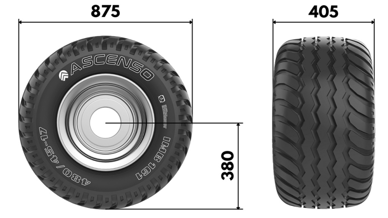 400/60-15,5 PNEVMATIKA AW708 16PL S PLATIȘCEM 13,00X15,5