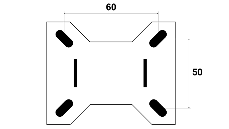 WHEEL 75mm WITH FIXED BASE