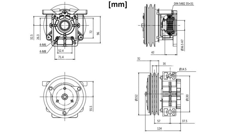 EL. MAGNETKUPPLUNG 12V FÜR PUMPE GR.2