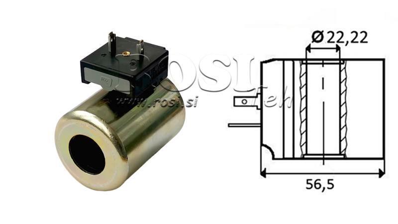 ELEKTROMAGNETICKÁ CIEVKA 12V DC - CB14 - fi 22,22mm-59mm 30W IP65