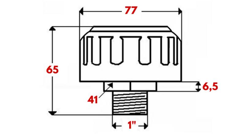 METALOWA ZAKRĘTKA Z WENTYLEM 3/4''