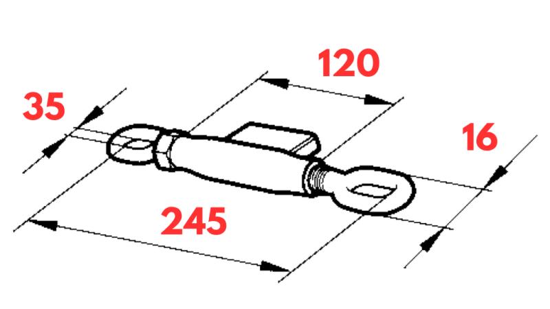 SPENNING 16x2/245mm
