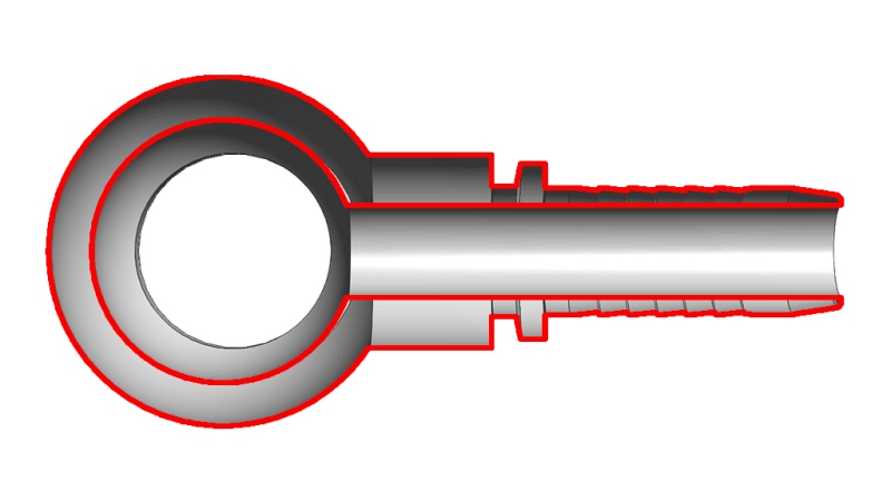 HYDRAULIC FITTING RNM EYE DN6-M10X1