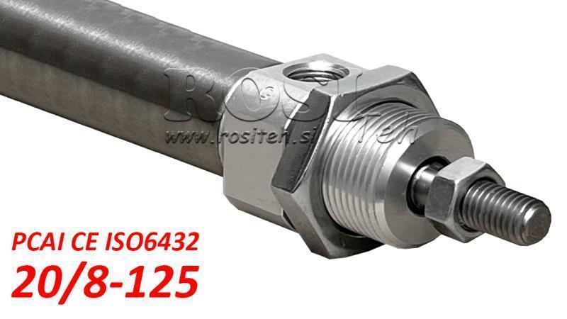 PNEUMATISK CYLINDER PCAI 20/8-125 CE ISO6432
