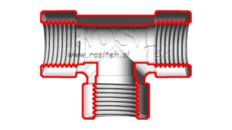 PIESE HIDRAULICĂ T FEMELĂ-FEMELĂ 3/4