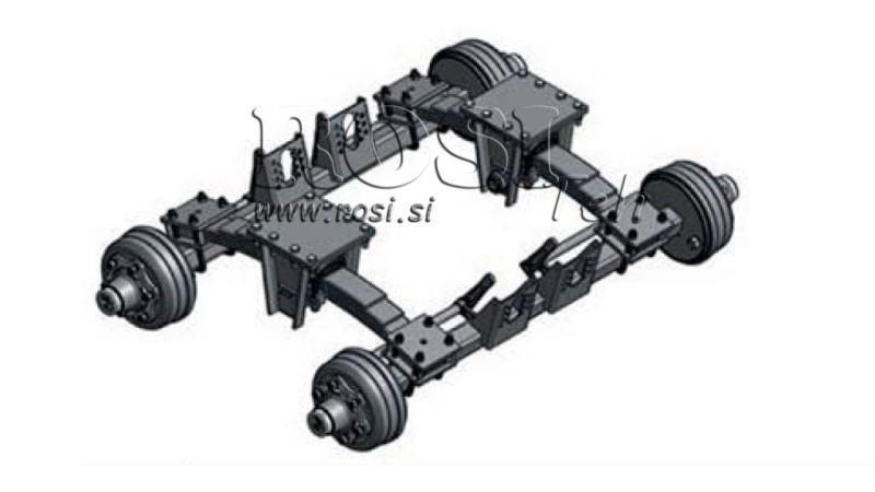 TANDEMSKA ŠASIJA 11,5 TONA SA OSOVINOM 80mm/1800mm