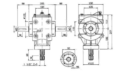 UHLOVÁ PREVODOVKA PTO-R11S 1:2 (48HP-35kW)