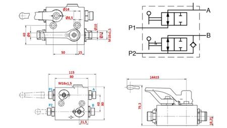 HYDRAULIKVENTIL FÜR FRONTLADERHYDRAULIK C000FTV