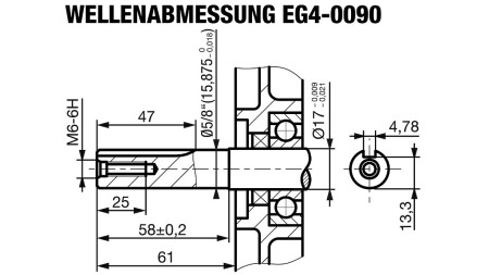 benzinový motor EG4-90cc-1.79kW-2.43HP-3,600 RPM-H-KW15.9(5/8")x61-ruční start