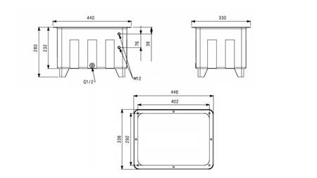 OIL TANK FOR HYDRAULIC POWER-PACK TYPE MPN 25 LIT