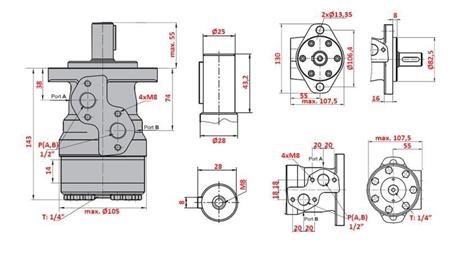 HIDRAULIKUS MOTOR MR 80