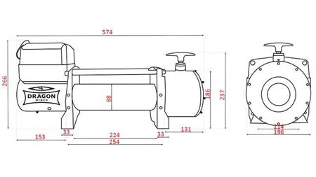 24 V ELECTRIC WINCH DWT 16000 HD - 7257 kg