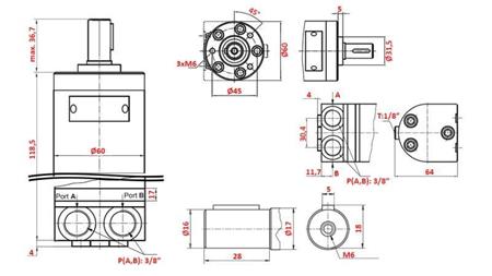 MOTORE IDRAULICO MM 40 -side