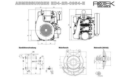 Dieselmotor 954cc-12.5kW-3.600 U/min-E-KW32x60-elektrischer Start