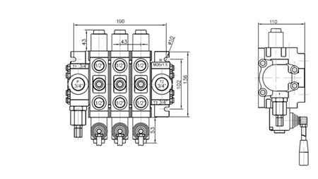 HIDRAULIKUS SZELEP 3xPC70