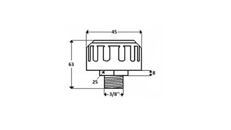 METALLICO TAPPO VERSATORE CON RESPIRO 3/8''