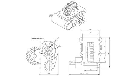 AZIONAMENTO PER LA POMPA IDRAULICA - IVECO 2828 MECHANIC