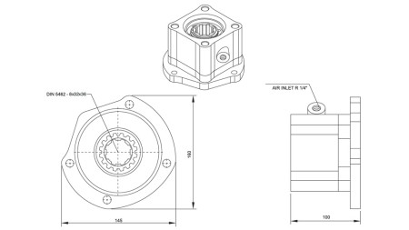 NEBENANTRIEB FÜR HYDRAULIKPUMPE - VOLVO R6-1