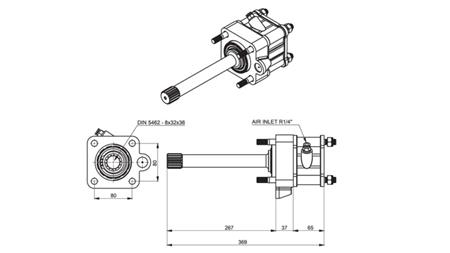 NEBENANTRIEB FÜR HYDRAULIKPUMPE - MAN ROTERDAR