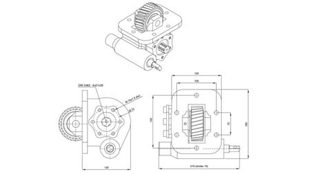 Dimensioner AV HYDRAULPUMP - ISUZU HINO MEKANIK