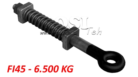 DAMPING SWIVEL TOWING HOOK MED FJEDER FI45 6.500KG