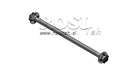 AXLE FOR TRAILER 950kg WITHOUT BRAKES (1000 mm)