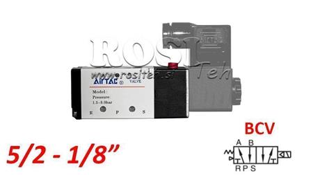 PNEUMATIC ELECTRIC VALVE 5/2 MONOSTABLE 1/8 PRT-0552-BCV