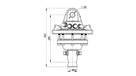 ROTATORE IDRAULICO 3000/1500 KG CON ASSE