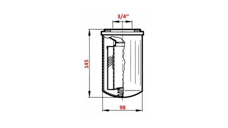 INSERT PAD FOR SUCTION FILTER 3/4