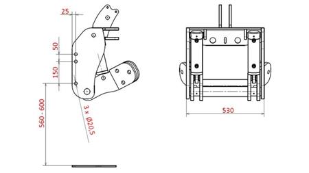 KIT UNIVERSALE IDRAULICA FRONTALE 2 CATEGORIE PER TRATTORE 1500kg