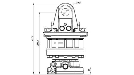 HYDRAULIKROTATOR 12000/6000 kg MIT FLANSCH