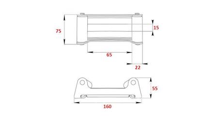 WINCH ROLLER FAIRLEAD FOR STEEL ROPE DWH 2500-4500