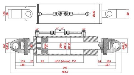 HIDRAVLIČNA POTEZNICA SPECIAL - 4 KAT. 115/50-250 (180-380HP)(45,2mm)