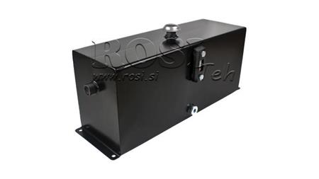 METALLRESERVOAR 25 LITER KUB 260x170x600mm KOMPLETT MED UTRUSTNING