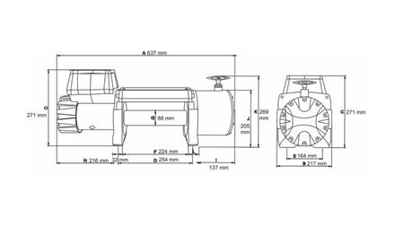 24 V ELEKTRIČNI VITEL DWT 22000 HD - 9979 kg - dimenzije