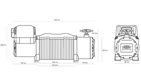 12 V ELECTRIC WINCH DWM 13000 HD - 5897 kg