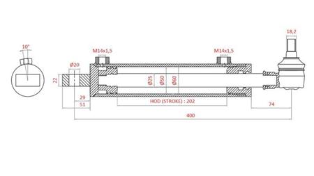 HYDRAULIKLENKUNG ZYLINDER FIAT-NEW HOLLAND OEM-5189891