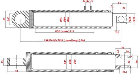 HYDRAULIKLENKUNG ZYLINDER SAME OEM-9123.330.4,9104.330.4