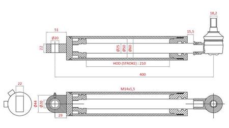 HIDRAULIKUS KORMÁNY HENGER FIAT-NEW HOLLAND OEM-5113093, 5113130, 5113131, 5123968, 5125260, 5140