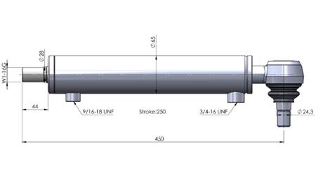 HIDRAULIKUS KORMÁNY HENGER CASE  OEM-231008A1, 435663A1