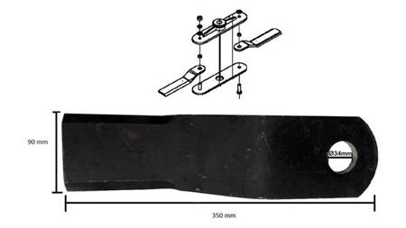 KNIVSATS TM100 FÖR REDUCER LF-205 FÖR MULCHER