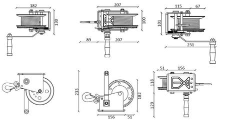 HANDWINDE DWK 25 V - 1133 kg - SYNTETISCHER GÜRTEL