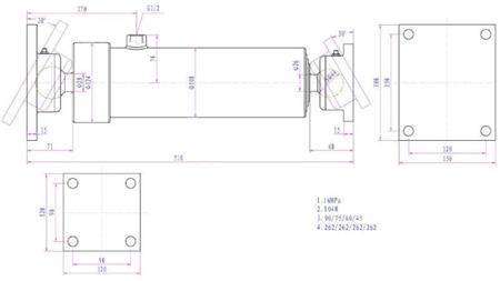 KIPPZYLINDER 4 STUFEN  1050mm K4B-7T