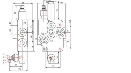 HYDRAULIKVENTIL 1xP80 + SCHWIMMSTELLUNG